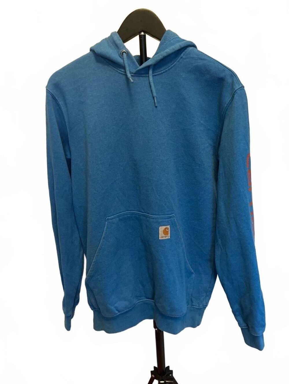 Carhartt K288 Teal Loose Fit Midweight Logo Sleeve Pullover Hoodie Men S Skater
